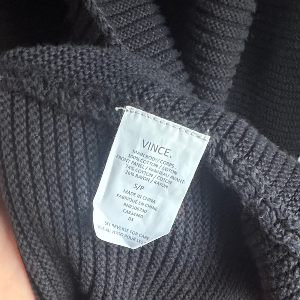 Vince Black Open Front Cardigan - Picture 5 of 10